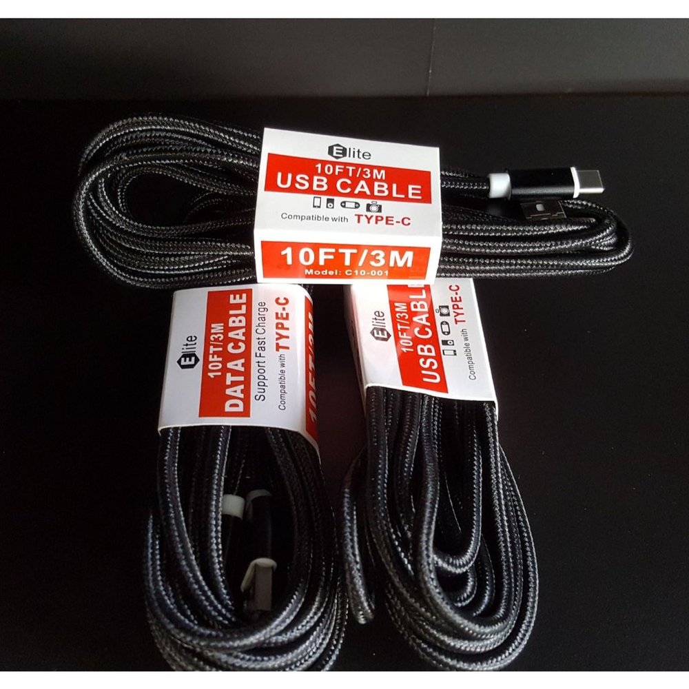 3 X Type C Charging Cable for Samsung and other devices with Type C port